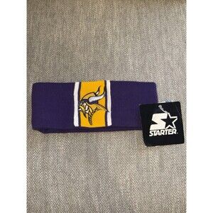NWT STARTER Minnesota VIKINGS Headband Vintage NFL Logo Knit Sweatband DEADSTOCK